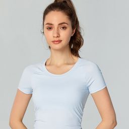 JC Collection Raglan Sleeves Cut Out Detail Styled Back Crop Sports Top-picture-16