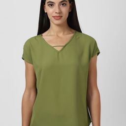 Van Heusen Woman V-Neck Extended Sleeves Formal Top-image-53