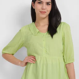 Allen Solly Woman Shirt Collar Peplum Top-image-60