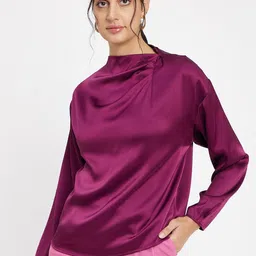 Madame High Neck Puff Sleeves Top-picture-26