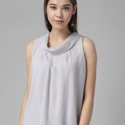 Rudraaksha Creations Round Neck Sleeveless Top-image-1