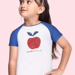 mothercare Girls White & Blue Embellished Pure Cotton Regular Top-image-17