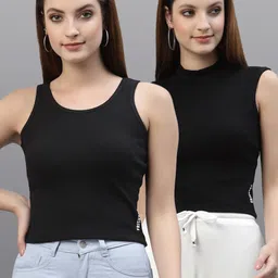 Friskers Black Organic Cotton Tank Top-picture-47