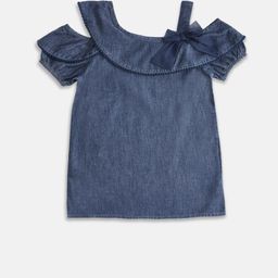 Pantaloons Junior Girls Blue Pure Cotton Top-picture-31