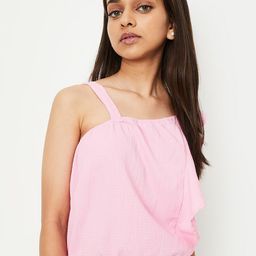 max Girls One Shoulder Pure Cotton Top-image-3