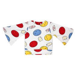 Hunny Bunny Girls Conversational Printed Bell Sleeves Cotton Top-40