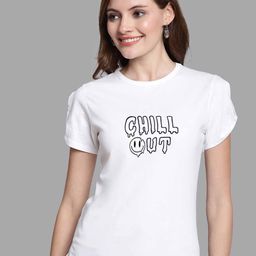 FBAR Typography Printed Slit Sleeves Pure Cotton Top-image-99