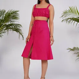 Salvia Sky Solid Shoulder Straps Top-image-101