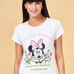 Honey by Pantaloons Minnie Mouse Printed Pure Cotton T-shirt-image-99