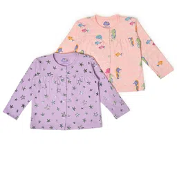 MiArcus Infant Girls Pack Of 2 Conversational Printed Cotton Top-picture-15