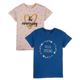 Gini and Jony Girls Pack Of 2 Typography Printed Cotton T-shirt-image-66