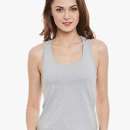 Clovia Grey Non Padded Skin Friendly Cotton Tank Top-image-29