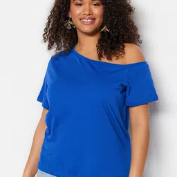 Trendyol One Shoulder Pure Cotton Top-picture-25