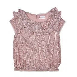 Peppermint Girls Sequined Bow Net Top-picture-24