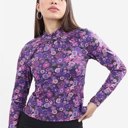 KETCH High Neck Floral Print Top-image-32