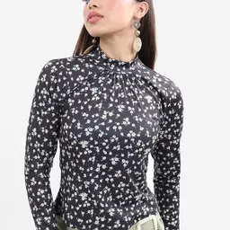 KETCH High Neck Floral Print Top-image-28
