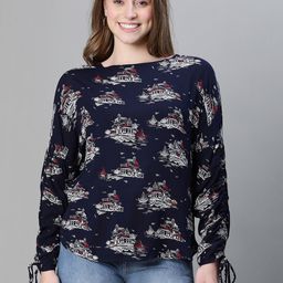 Oxolloxo Printed Boat Neck Top-image-64