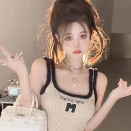 StyleCast Girls Cream-Coloured Typography Printed Shoulder Straps Nylon Crop Top-picture-53