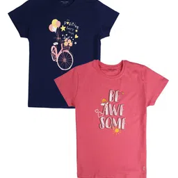 Gini and Jony Girls Pack Of 2 Printed Cotton Top-image-63