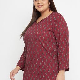 VINAAN Plus Size Floral Printed Round Neck Top-10