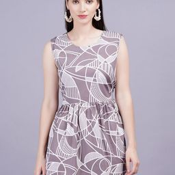 KALINI Geometric Print Top-15