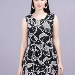 KALINI Geometric Print Top-17