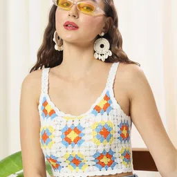 BAESD Floral Embroidered Shoulder Straps Bralette Crop Top-image-33