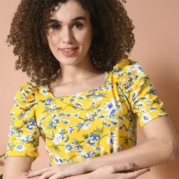 BAESD Floral Printed Square Neck  Top-image-34