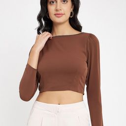 Madame Boat Neck Regular Crop Top-image-52