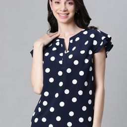 Oxolloxo Polka Dot Printed Ruffles Top-image-71