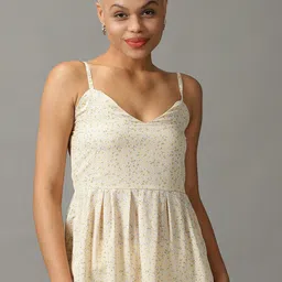 SHOWOFF Women Floral Printed Georgette Peplum Top-image-75