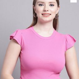 Jinfo Pack Of 2 Flutter Sleeve Fitted Crop Top-image-21