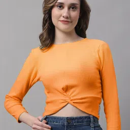 FBAR Front Twist Crop Cotton Top-image-15