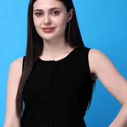 Bitterlime Round Neck Sleeveless Cotton Crop Top-image-78