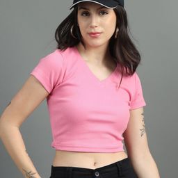 sollobell Women V-Neck Cotton Tank Crop Top-image-51