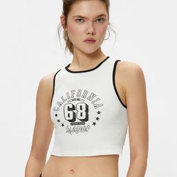 Koton Typographic Printed Sleeveless Crop Top-picture-28