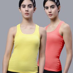 FBAR Pack of 2 Scoop Neck Bio Wash Skin Friendly Cotton Sports Tank Top-picture-24