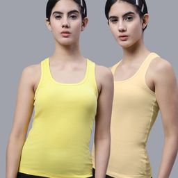 FBAR Pack Of 2 Racerback Bio Wash Pure Cotton Regular Tank Top-image-87