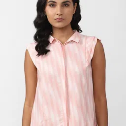Van Heusen Woman Striped Shirt Style Cotton Formal Top-picture-12