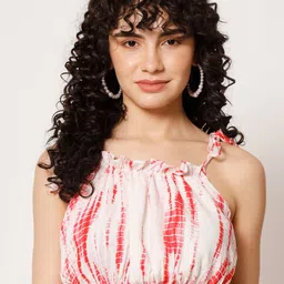 Shopping Queen Tie and Dyed Blouson Crop Top-image-61