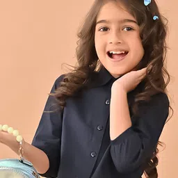 LilPicks Girls Shirt Collar Crop Shirt Styled Top-picture-12