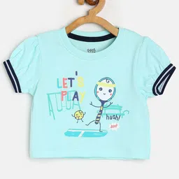 MINI KLUB Girls Graphic Printed Puff Sleeve Casual Top-image-39