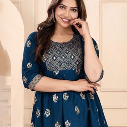 BAESD Ethnic Motifs Printed Styled Back Knitted Top-picture-33