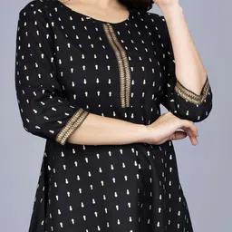SIPET Ethnic Motifs Printed A-Line Kurti image 4