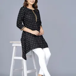 SIPET Ethnic Motifs Printed A-Line Kurti image 3