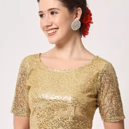 studio rasa Embellished Net Crop Top image 3
