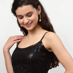 studio rasa Embellished Net Crop Top image 3