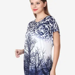 Steele Abstract Printed Round Neck Flutter Sleeve Regular Top image 5