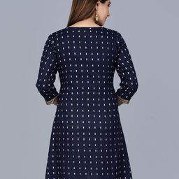 SIPET Ethnic Motifs Printed A-Line Kurti image 3