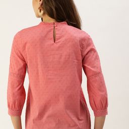 all about you Pink Self-Design Regular Top image 4